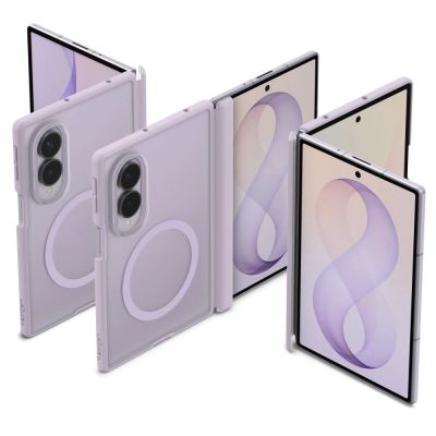 4. Spigen AirSkin Zero MagFit Case for Samsung Galaxy Z Fold 8 – Light Purple, Matte