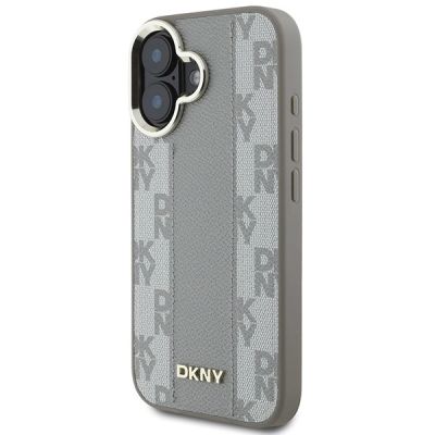 2. DKNY Checkered Pattern Magsafe iPhone 16 Case - Beige
