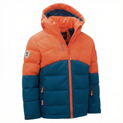 3. Trollkids Kids Gryllefjord Waterproof Winter Jacket Orange/Blue (365-428)