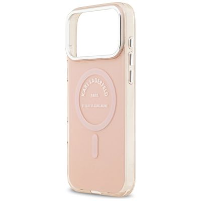 6. Karl Lagerfeld IML Karl RSG Logo MagSafe Case for iPhone 17 Pro Max - Pink
