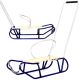 5. TOMEK METAL SLEDGE WITH BACKREST AND PUSHER, BLUE