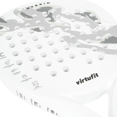 13. VIRTUFIT HYBRID PADEL RACKET - WHITE-GRAY