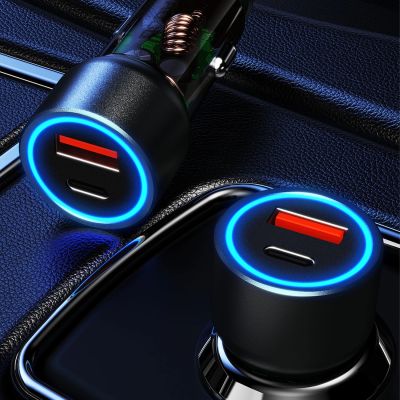 8. Dudao R4T 25W USB-A / USB-C Car Charger - Gray