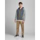 4. Jack&Jones JJEMULTI QUILTED JACKET 12182242 GREY MELANGE/SET-IN SLE