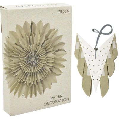 16. 3D DECORATIVE HANGING PAPER STAR 50CM GREEN