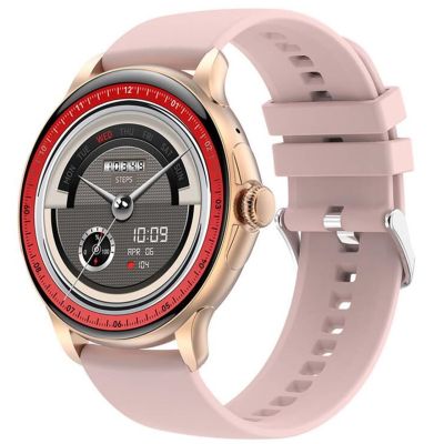 4. Rubicon RNCF35 ROSE GOLD Women's Smartwatch Bracelet + Strap Pink