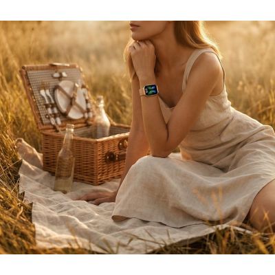 2. Smartwatch Gravity Rose Gold Strap + Bracelet GT44-1