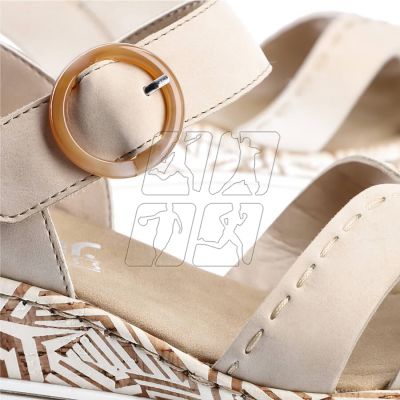 8. Comfortable wedge sandals Rieker W RKR595, beige