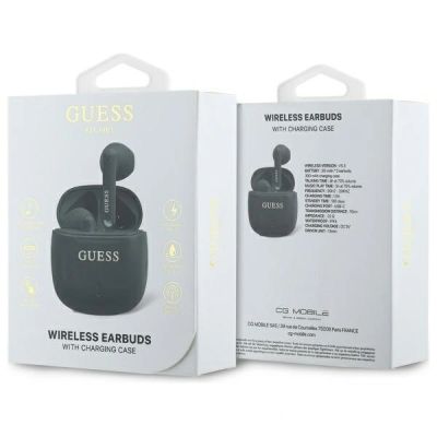 4. Guess Printed Classic Logo Bluetooth Wireless Headphones - Black