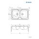 2. Deante Tango ZM50200 steel sink 80x50 cm