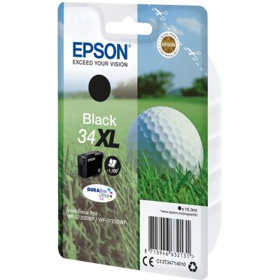 2. Epson Golf ball Singlepack Black 34XL DURABrite Ultra Ink