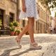 10. Women's beige wedge sandals Rieker 67410-62
