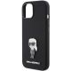 6. Karl Lagerfeld Silicone Ikonik Metal Pin case for iPhone 15 Plus / 14 Plus - black