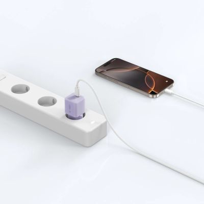 7. Tech-Protect NCM25 USB-C PD 25W Wall Charger - Purple