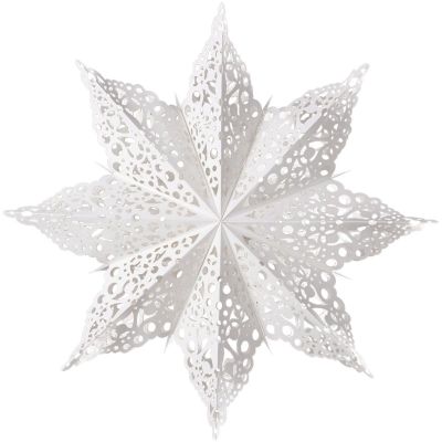7. PAPER DECORATION SNOWFLAKE DIAMETER 64 CM WHITE DELUXE