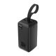 Powerbank Wozinsky W8-B 50000mAh 30W 2xUSB-A and 2xUSB-C and USB micro with flashlight - black