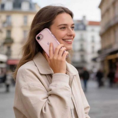 6. Tech-Protect Magmat Case for iPhone 16e / 17e - Transparent Pink