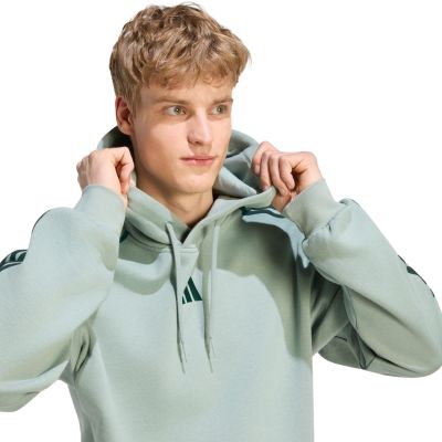 4. Men's adidas Essentials 3-Stripes Fleece Hoodie light green KY4172