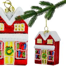 MICA Safe Plastic Christmas Bauble – House with 2 Roof Slopes
