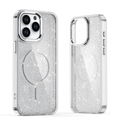 Glitter Case MagSafe Compatible for iPhone 17 Pro Max - Semi-Transparent