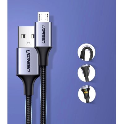 7. Ugreen US290 60146 USB-A / micro USB 2.4A cable 1m - gray