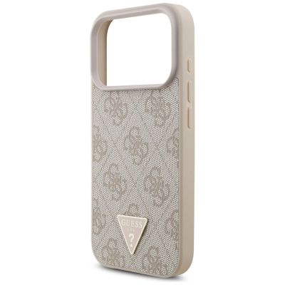 6. Guess 4G Strap Triangle Logo MagSafe Case for iPhone 17 Pro - Pink