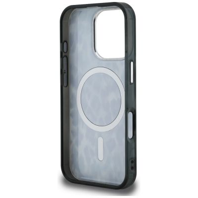 7. Karl Lagerfeld IML Leopard Pattern MagSafe Case for iPhone 16 Pro - Black