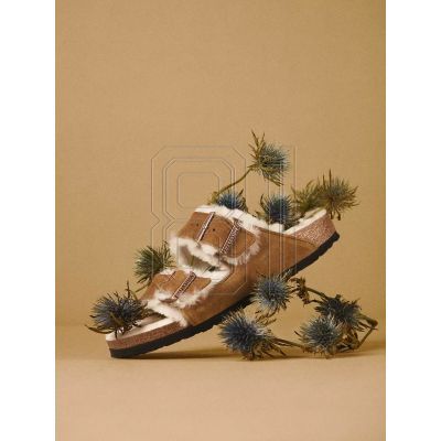 13. Birkenstock Arizona Shearling Mink W 1001135 flip-flops