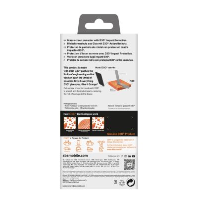 3. SBS Tempered Glass D3O with frame for iPhone 16 Plus / iPhone 15 Plus