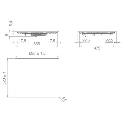 2. ELICA Primis 604 Plus BL PRF0199861 induction hob, 60 cm, 4 cooking zones, black glass