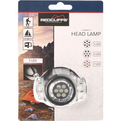 15. 7 LED REDCLIFFS TOURING HEADLAMP