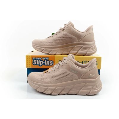 10. Skechers women's sports shoes Bobs B Flex SLIP-INS beige comfortable
