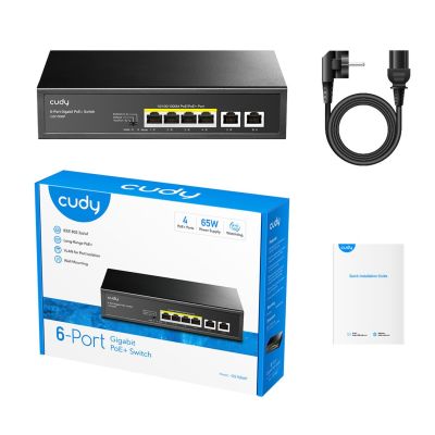 4. CUDY GS1006P 4-GbE PoE Switch