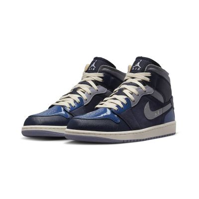 2. Men's Air Jordan 1 Mid SE Craft Obsidian Shoes - DR8868-400