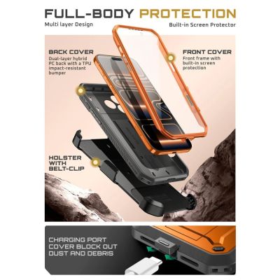 6. Supcase Unicorn Beetle Pro Case for iPhone 17 Pro Max - Orange