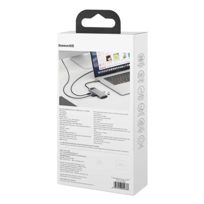 6. Baseus Metal Gleam Series 5-in-1 Multifunctional HUB USB Type C - USB Type C Power Delivery 100 W / HDMI 4K 30 Hz / 3x USB 3.2 Gen 1 (CAHUB-CX0G)