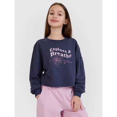 Girls' sweatshirt without a hood, 4F 4FJWSS25TSWSF1483-22S