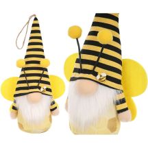 GNOME YELLOW BEE 20CM PENDANT SPRING DECORATION