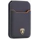 2. Lamborghini D1 Genuine Leather MagSafe mobile phone wallet - black and orange