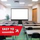 15. MACLEAN PORTABLE PROJECTION SCREEN, COMPACT, FLOOR, 80", 16:10 MC-212