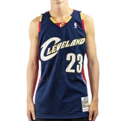 Mitchell &amp;Ness Cleveland Cavaliers NBA Swingman Jersey Lebron James M SMJYGS18156-CCANAVY08LJA