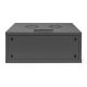19. 19" 4U wall-mounted network cabinet, SOHO 241 x 540 x 400 mm, glass door, black, unassembled, 60 kg
