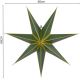 4. DECORATIVE HANGING PAPER STAR FSC 18x60CM GREEN 7 ARMS MICA