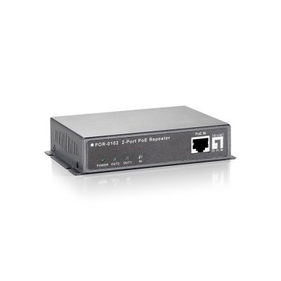 LevelOne POR-0102 2-Port PoE Extender - Repeater - 2 ports - 10Base-T, 100Base-TX, 1000Base-T - Outdoor - up to 100 m