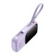 6. Baseus Qpow Pro+ 10000mAh 22.5W Power Bank with Built-in USB-C Cable and Display - Purple