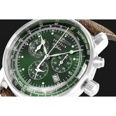 4. Men's Watch ZEPPELIN 100 Years Chronograph 8680-4 + BOX