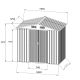 11. METAL GARDEN TOOL HOUSE 125X195X207CM