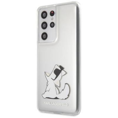 2. Karl Lagerfeld Choupette Fun Case for Samsung Galaxy S21 Ultra - Transparent