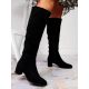 15. Women’s Black Block-Heel Boots with Warm Lining – Sergio Leone