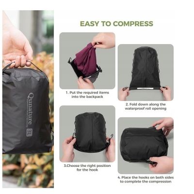 2. Qunature waterproof bike bag black 6l